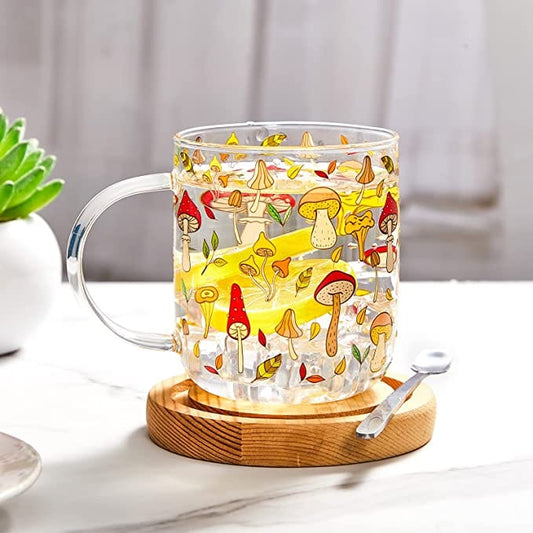 Rynx | Mushroom Garden Glass Mug