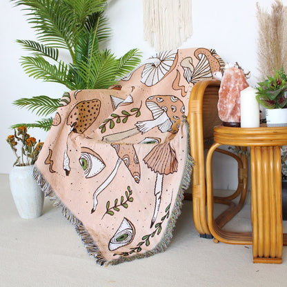 Rynx | Mushroom Magic Throw Blanket