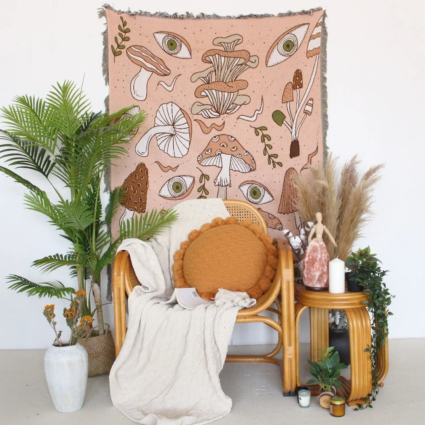 Rynx | Mushroom Magic Throw Blanket