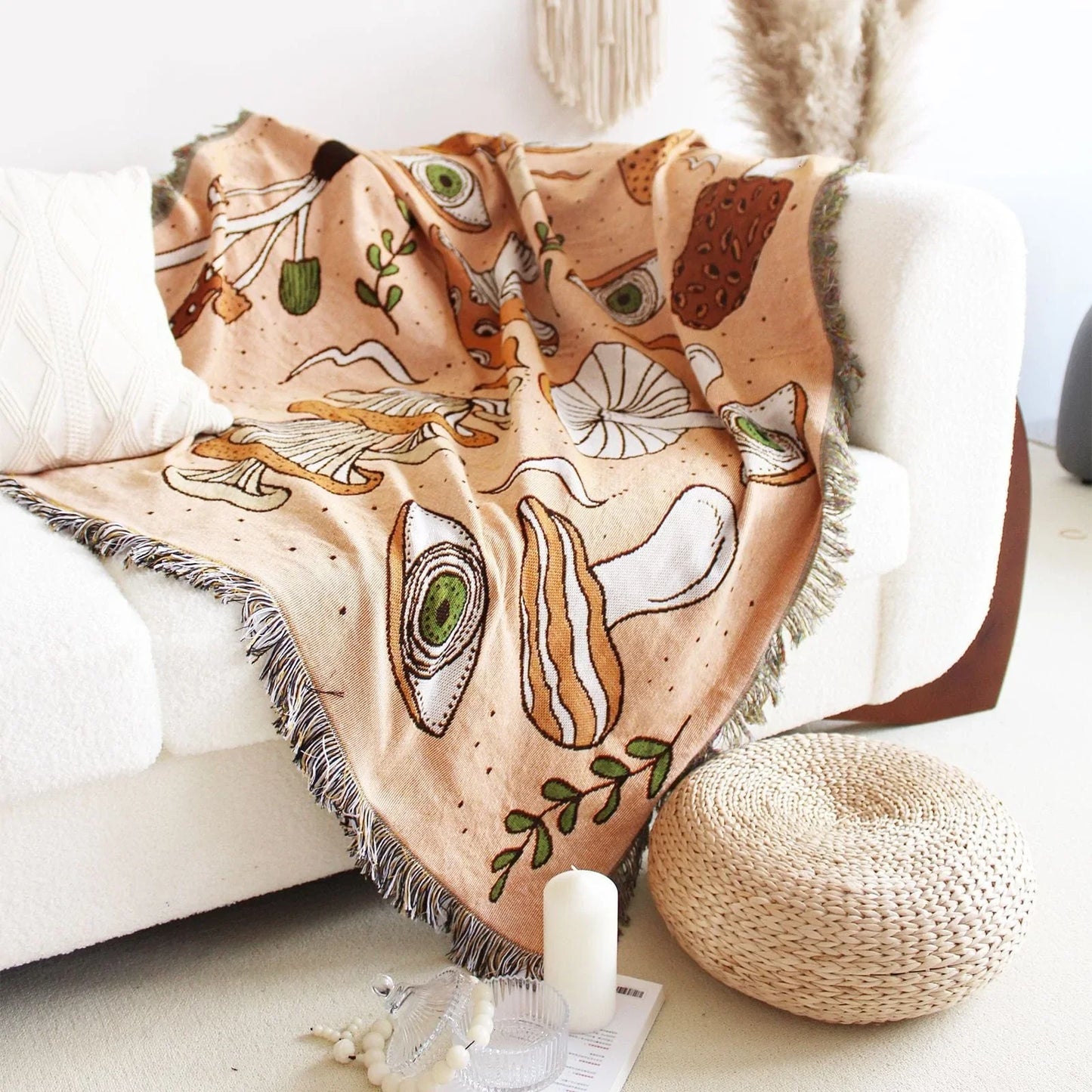 Rynx | Mushroom Magic Throw Blanket