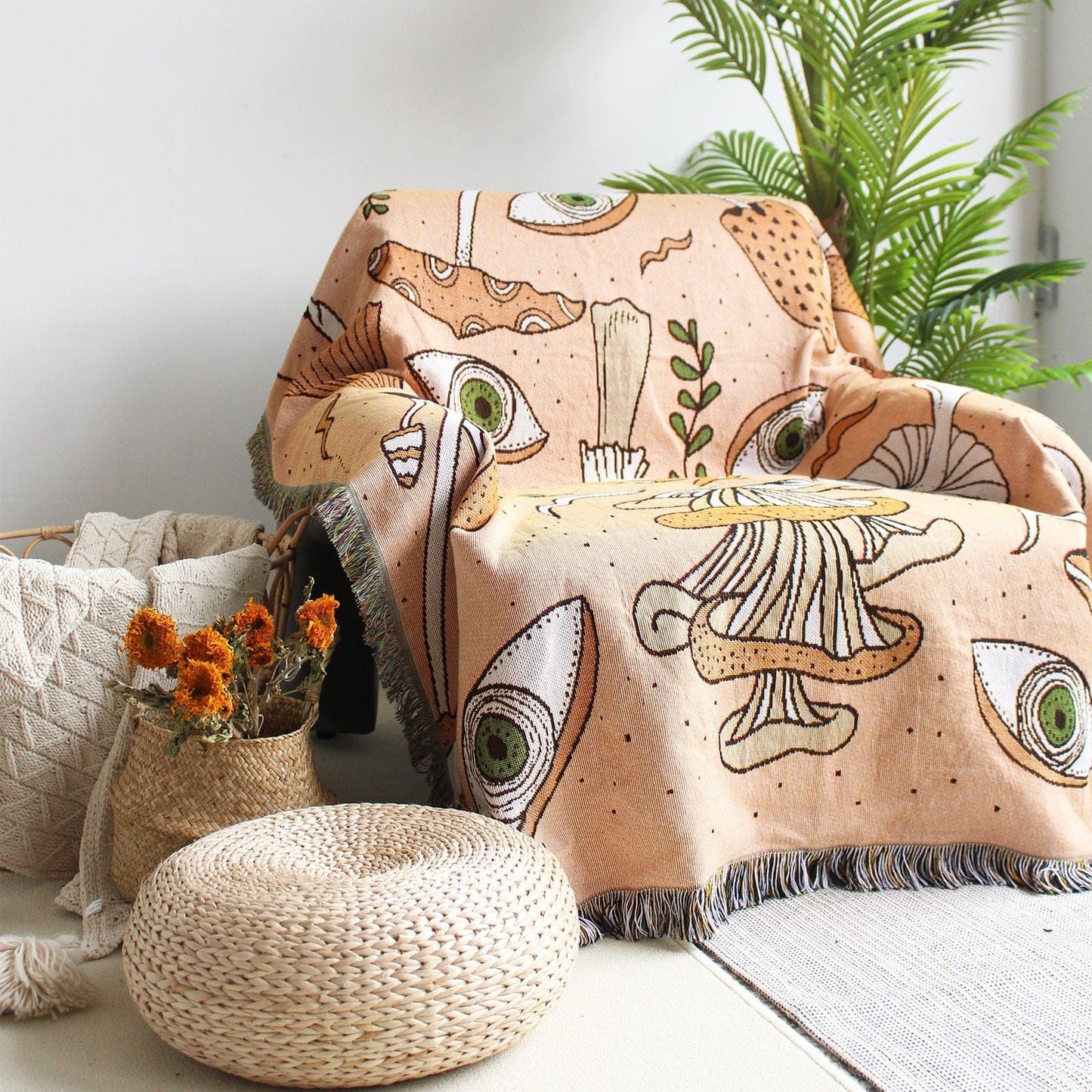 Rynx | Mushroom Magic Throw Blanket