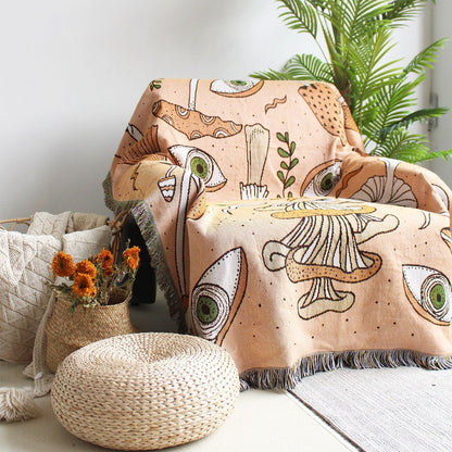 Rynx | Mushroom Magic Throw Blanket