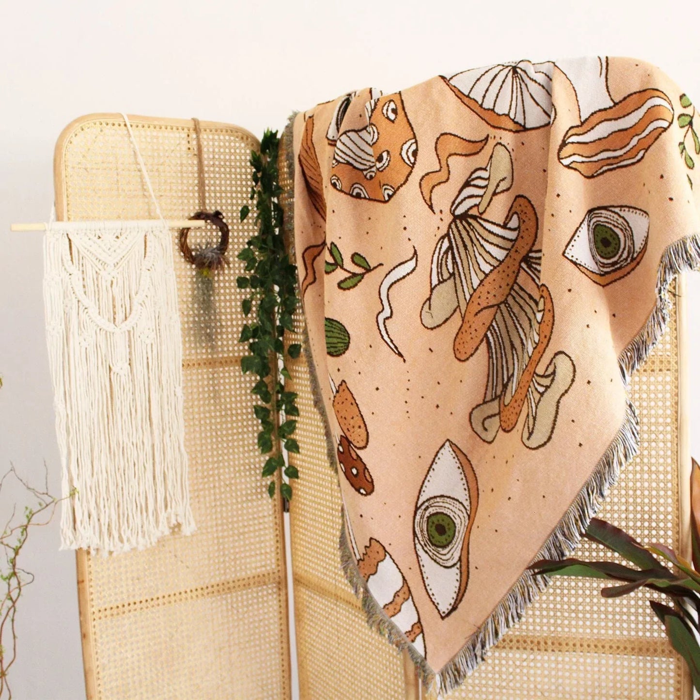 Rynx | Mushroom Magic Throw Blanket