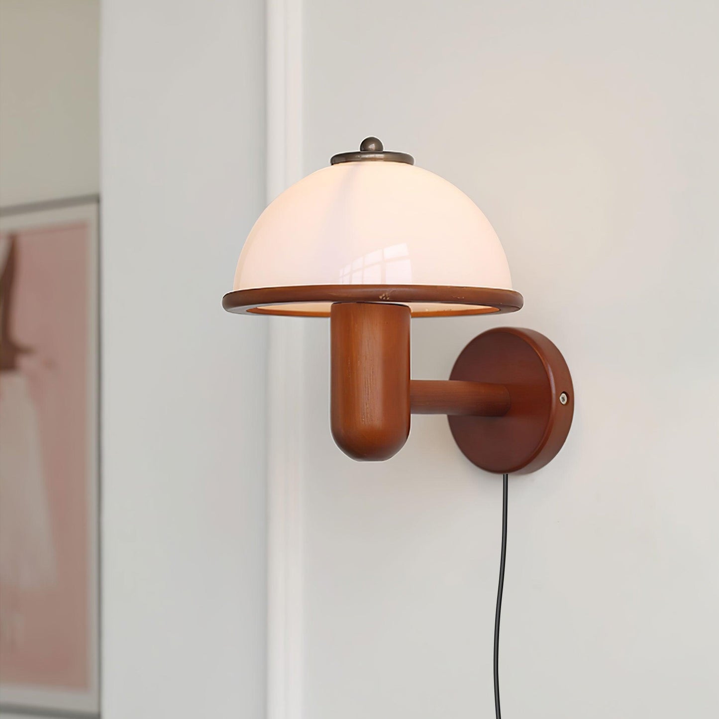 Rynx | Nordlys Nature Wall Light – Mushroom-shaped Wood-look Decor