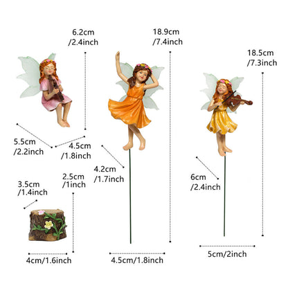Rynx | Musical Garden Fairy Ornament Set