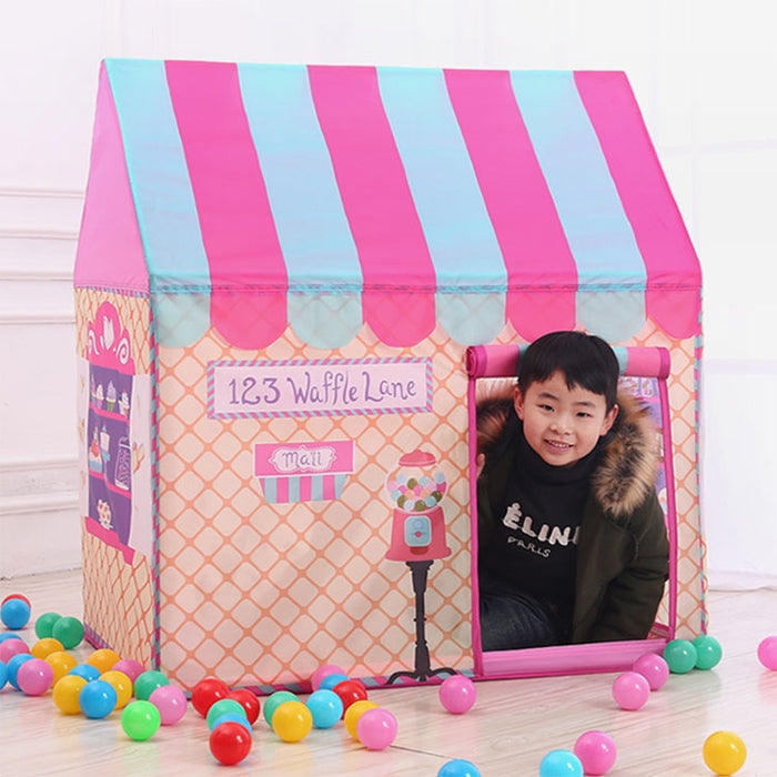 Rynx | Household Children Printing Play Tent Small Game House, with 50 Ocean Balls (Black White)