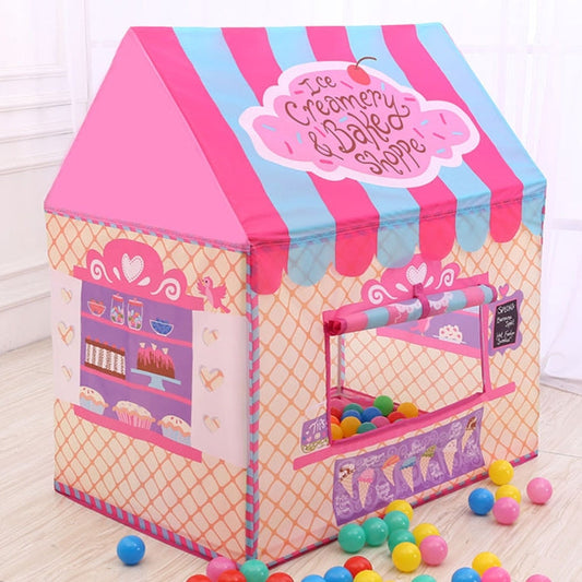 Rynx | Household Children Printing Play Tent Small Game House (Pink)