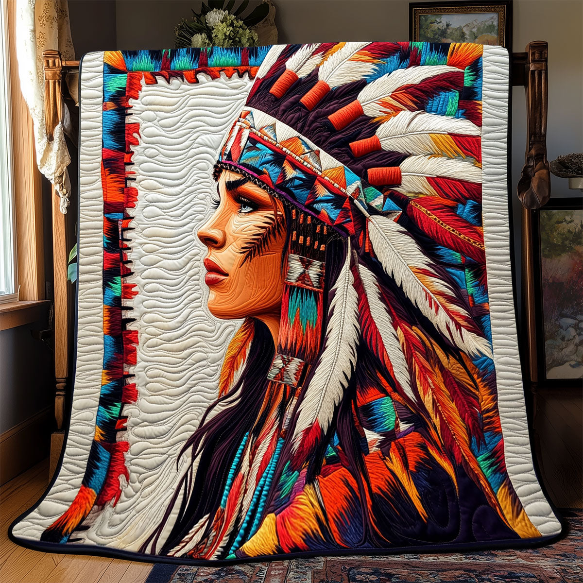 Rynx | Native American Woman Quilt