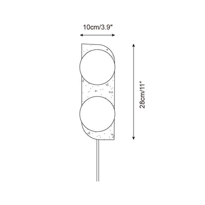 Rynx | Neptune Travertine Plug In Wall Lamp