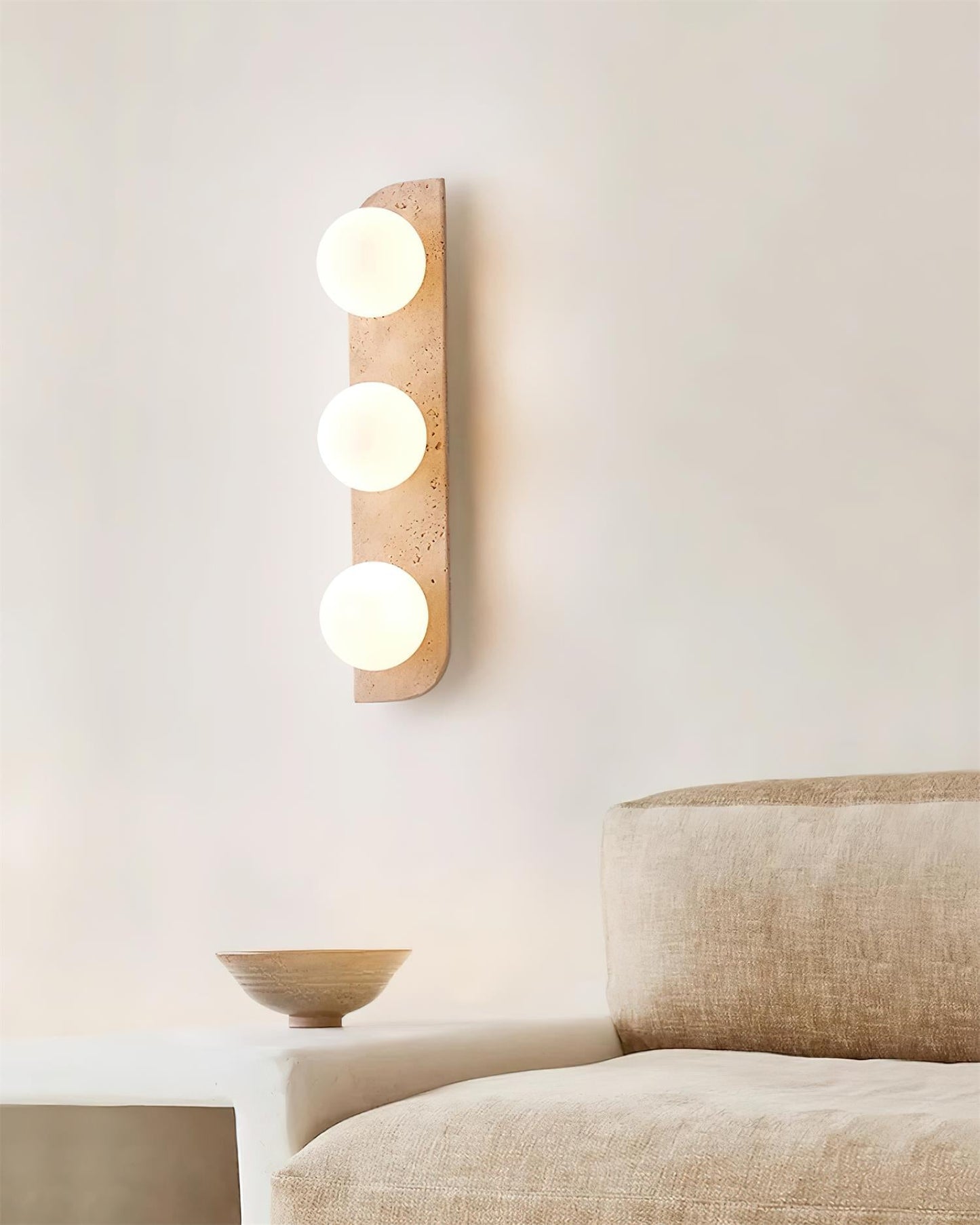 Rynx | Neptune Travertine Plug In Wall Lamp