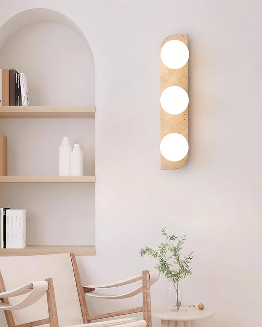 Rynx | Neptune Travertine Plug In Wall Lamp