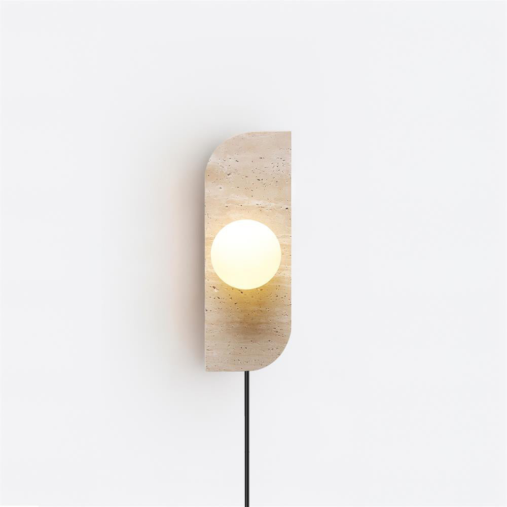 Rynx | Neptune Travertine Plug In Wall Lamp