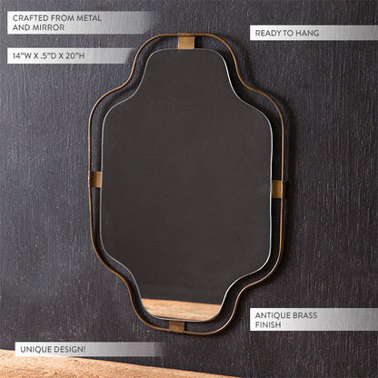 Rynx | Corner mirror with notch for the powder room