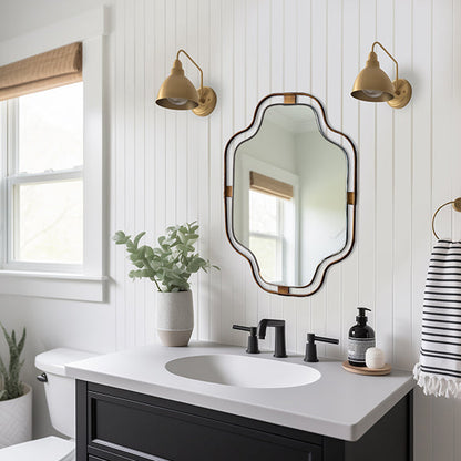 Rynx | Corner mirror with notch for the powder room