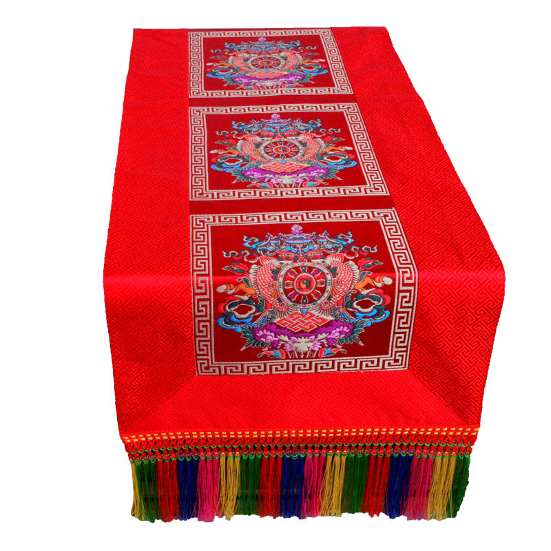 Rynx | Tibetan style folk cloth retro long table tea cloth Buddha hall decoration