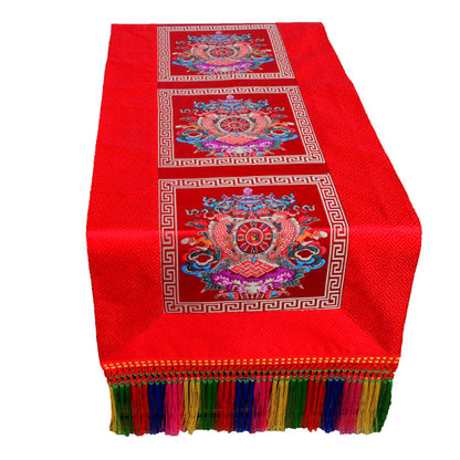 Rynx | Tibetan style folk cloth retro long table tea cloth Buddha hall decoration