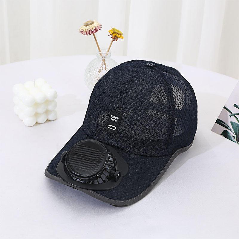 Rynx | Solar Unisex Fan Hat with breathable mesh sun protection