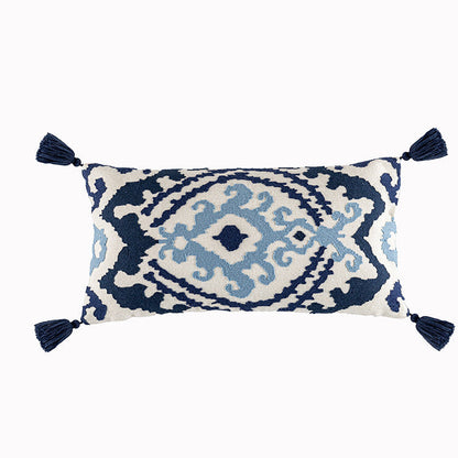 Rynx | New embroidered retro bohemian style pillowcase fringe wool ball pillowcase