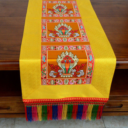 Rynx | Tibetan style folk cloth retro long table tea cloth Buddha hall decoration