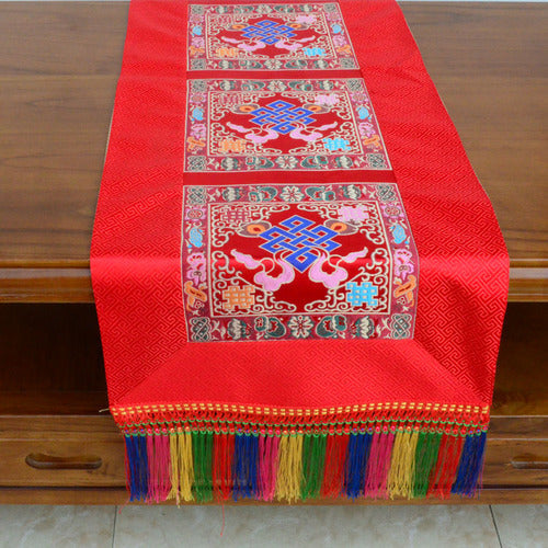 Rynx | Tibetan style folk cloth retro long table tea cloth Buddha hall decoration