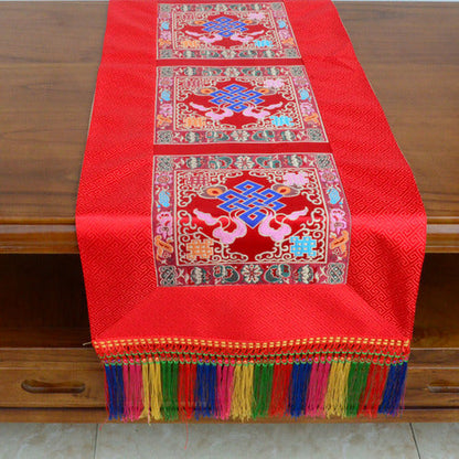 Rynx | Tibetan style folk cloth retro long table tea cloth Buddha hall decoration
