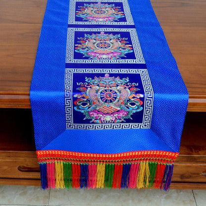 Rynx | Tibetan style folk cloth retro long table tea cloth Buddha hall decoration