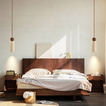 Rynx | Modern Travertine Ceiling Lamp in Japanese Style – Elegance and Calm
