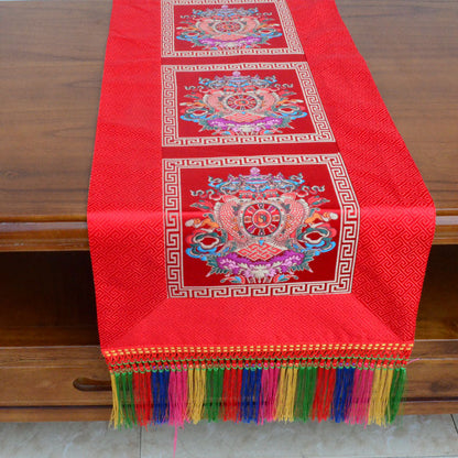 Rynx | Tibetan style folk cloth retro long table tea cloth Buddha hall decoration