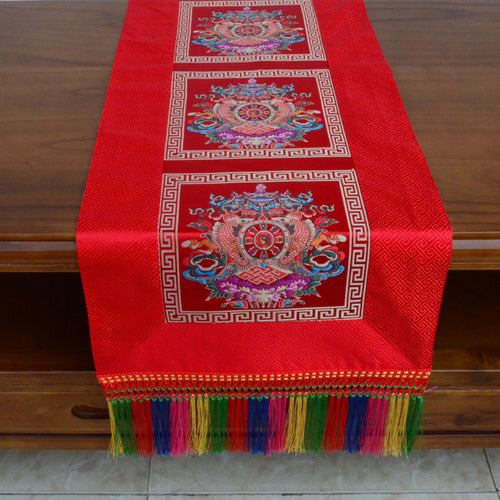 Rynx | Tibetan style folk cloth retro long table tea cloth Buddha hall decoration