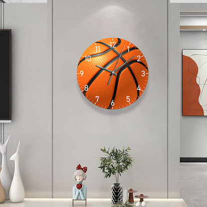 Rynx | HoopTime Silent Basketball Wall Clock | 12-Inch Design | Perfect Gift for Basketball Fans