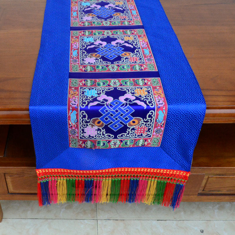 Rynx | Tibetan style folk cloth retro long table tea cloth Buddha hall decoration