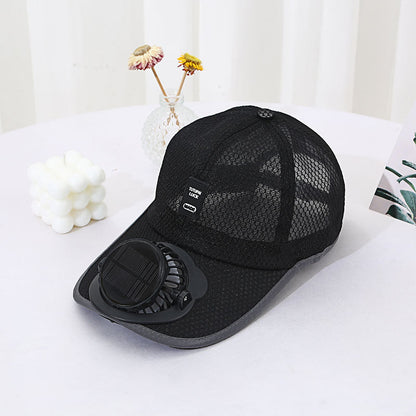 Rynx | Solar Unisex Fan Hat with breathable mesh sun protection
