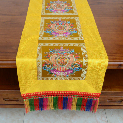 Rynx | Tibetan style folk cloth retro long table tea cloth Buddha hall decoration