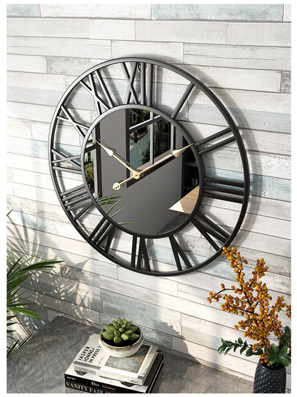 Rynx | Metal Vintage Large Size Wall Clock with Mirror 39cm