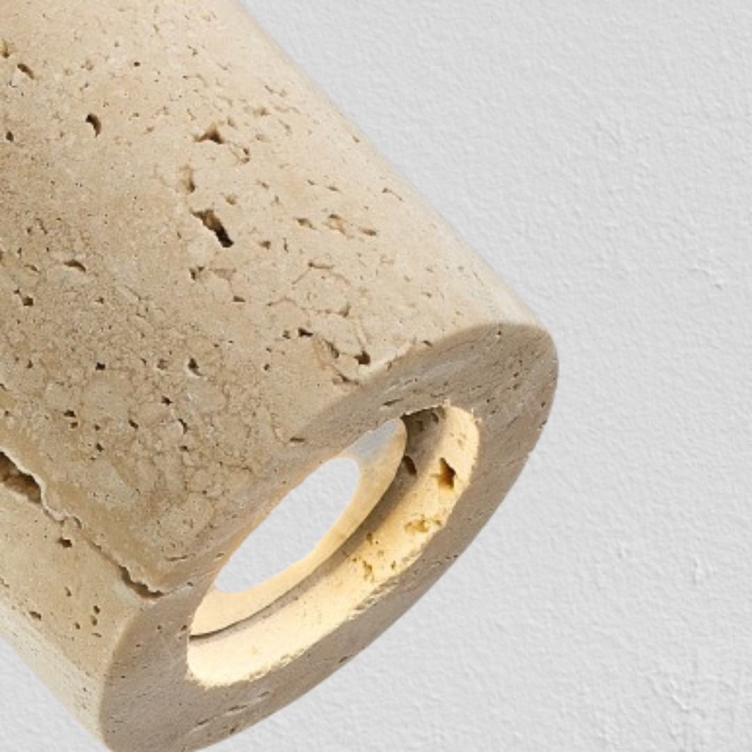 Rynx | Modern Travertine Ceiling Lamp in Japanese Style – Elegance and Calm