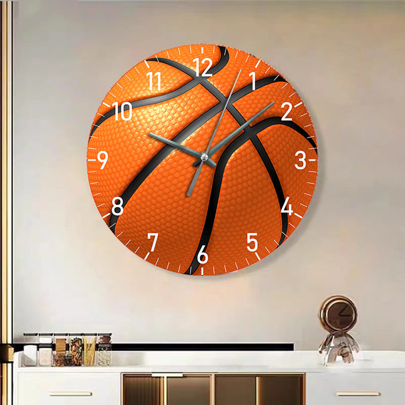 Rynx | HoopTime Silent Basketball Wall Clock | 12-Inch Design | Perfect Gift for Basketball Fans
