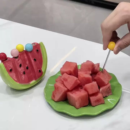 Rynx | Watermelon Fruit Bite Sticks Fork Set