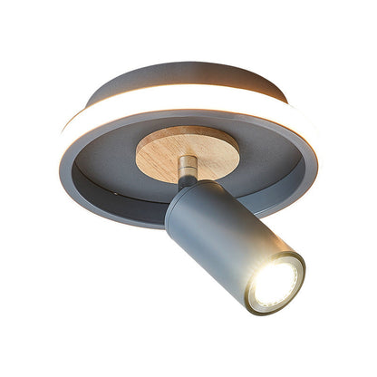 Rynx | IronLume Industrial Flush Spotlight | Modern Loft Style | 1-Light Ceiling Light | Sturdy Lighting for Home