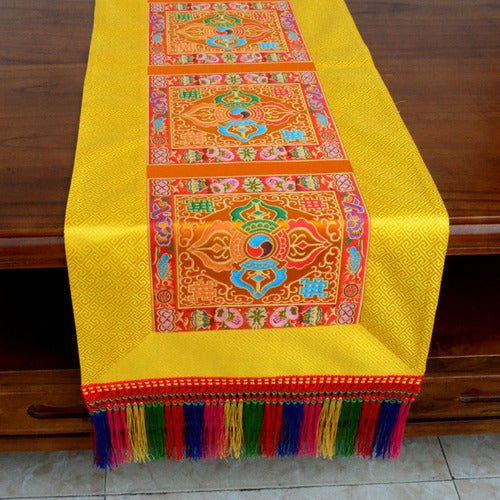 Rynx | Tibetan style folk cloth retro long table tea cloth Buddha hall decoration