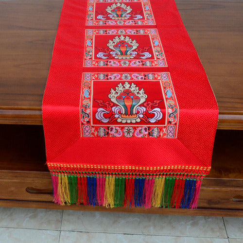 Rynx | Tibetan style folk cloth retro long table tea cloth Buddha hall decoration