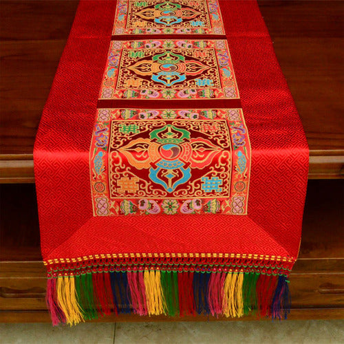 Rynx | Tibetan style folk cloth retro long table tea cloth Buddha hall decoration