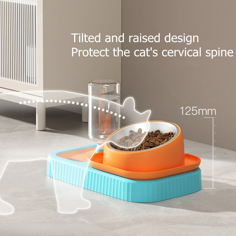 Rynx | Cat Bowls Water and Food Bowl Set, 2 in 1