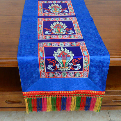 Rynx | Tibetan style folk cloth retro long table tea cloth Buddha hall decoration