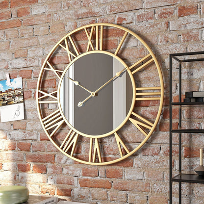 Rynx | Metal Vintage Large Size Wall Clock with Mirror 39cm