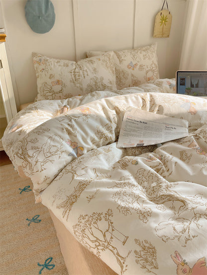 Rynx Cottage Rabbit In The Woods Bedding Set
