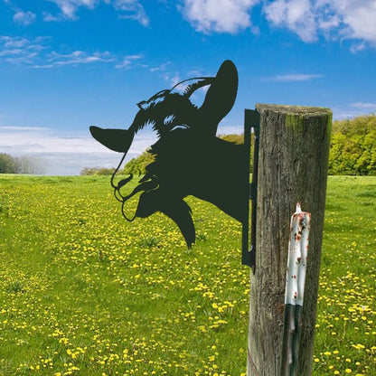 Rynx | Outdoor Garden Farm Spy Goat Metal Artwork Indoor Decor