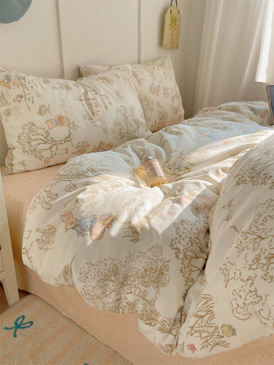 Rynx Cottage Rabbit In The Woods Bedding Set