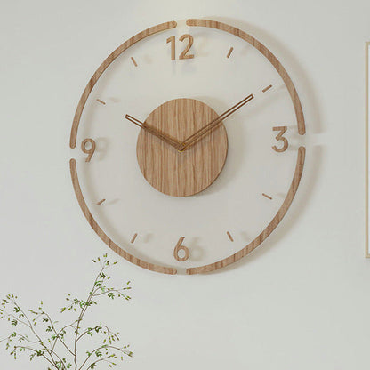 Rynx | Nordic Silent Wall Decoration Clock made of real wood, 35 cm