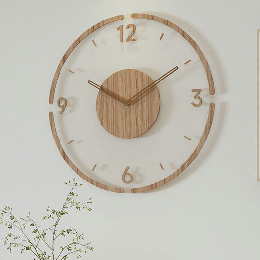 Rynx | Nordic Silent Wall Decoration Clock made of real wood, 35 cm
