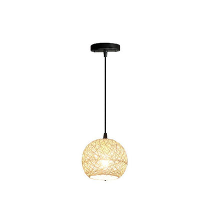 Rynx | GlobeRattan – Beige Woven Rattan Pendant Light | 1/3 Lights | Elegant Design